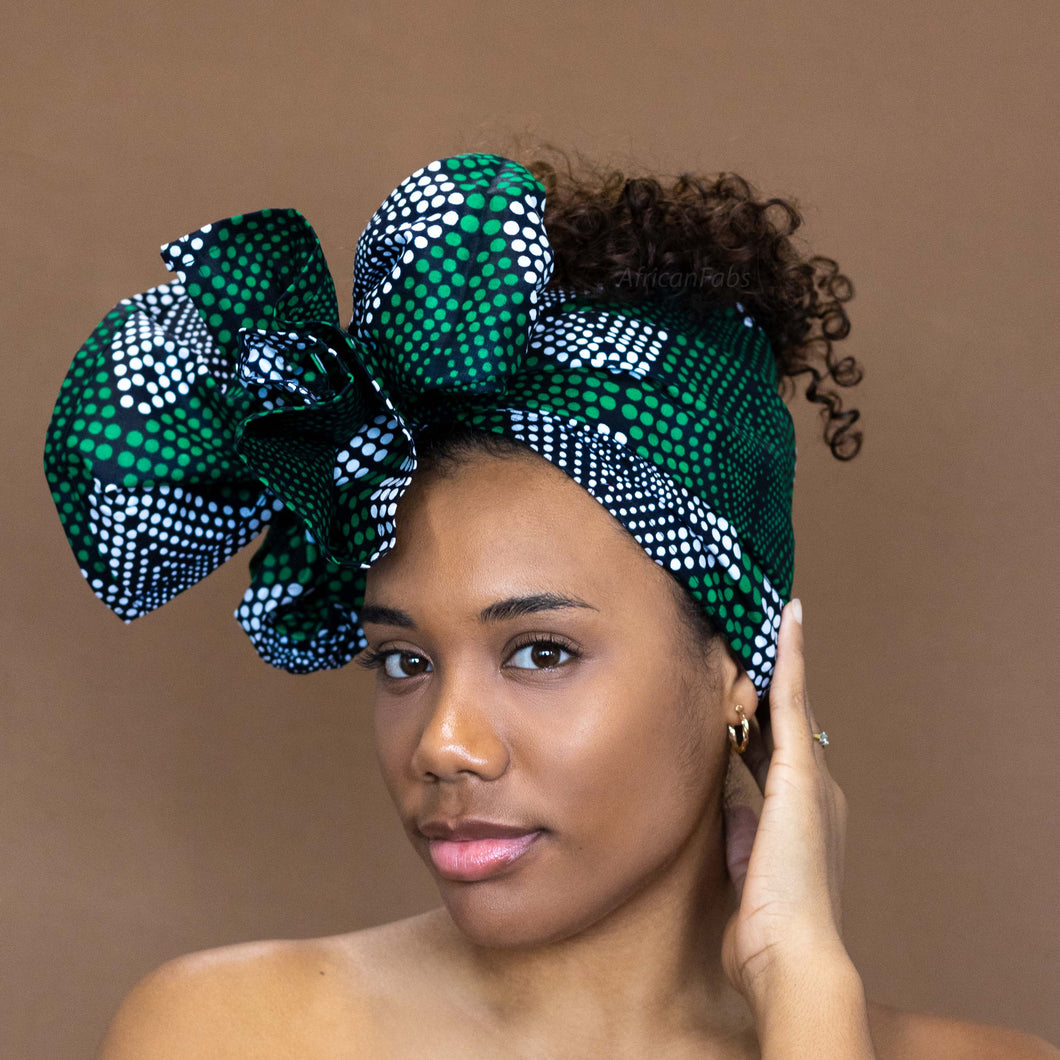 Kopftuch mit afrikanischen grünen Diamanten