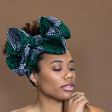 Load image into Gallery viewer, African Green diamonds headwrap
