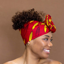 Afbeelding in Gallery-weergave laden, African Red / Yellow sunburst headwrap
