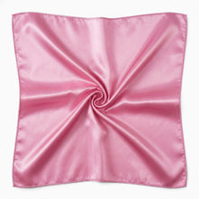Load image into Gallery viewer, Pink Satin Square Scarf / Bandana / Headwrap 90 x 90 cm
