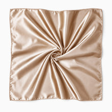 Charger l'image dans la galerie, Gold Satin Square Scarf / Bandana / Headwrap 90 x 90 cm
