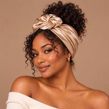 Charger l'image dans la galerie, Gold Satin Square Scarf / Bandana / Headwrap 90 x 90 cm

