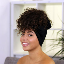 Lade das Bild in den Galerie-Viewer, Velvet headwrap / velvet turban - Black
