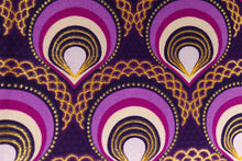 Load image into Gallery viewer, 6 Yards - African print fabric - Exclusive Embellished Glitter effects 100% cotton -  KT-3076 Gold Purple
