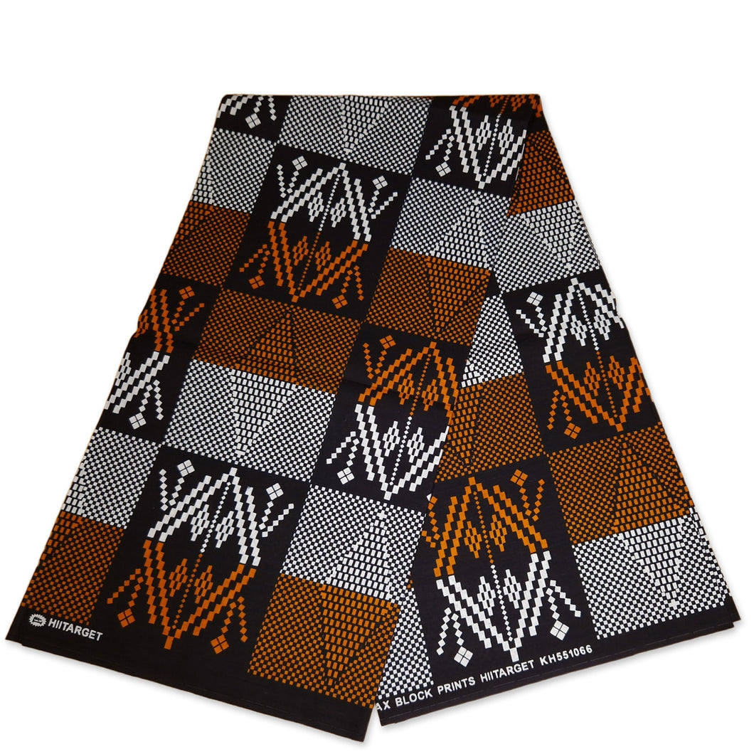 6 Yards - African kente print fabric / KENTE Ghana wax cloth KT-3107 - 100% Cotton