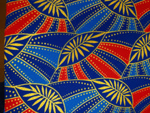 Lade das Bild in den Galerie-Viewer, 6 Yards - Afrikanischer Druckstoff - Exklusive verzierte Glitzereffekte, 100 % Baumwolle - KT-3129 Goldblau
