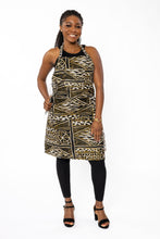 Load image into Gallery viewer, African print Apron - Black White Ndop Cameroon
