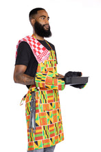 Load image into Gallery viewer, African print Apron- Orange kente
