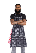 Load image into Gallery viewer, African print Apron - Black Bogolan
