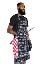 Load image into Gallery viewer, African print Apron - Black Bogolan
