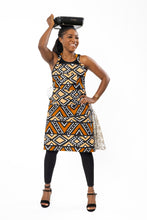 Load image into Gallery viewer, African print Apron - Brown Beige Bogolan
