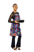 Load image into Gallery viewer, African print Apron - Blue Pink Paisley
