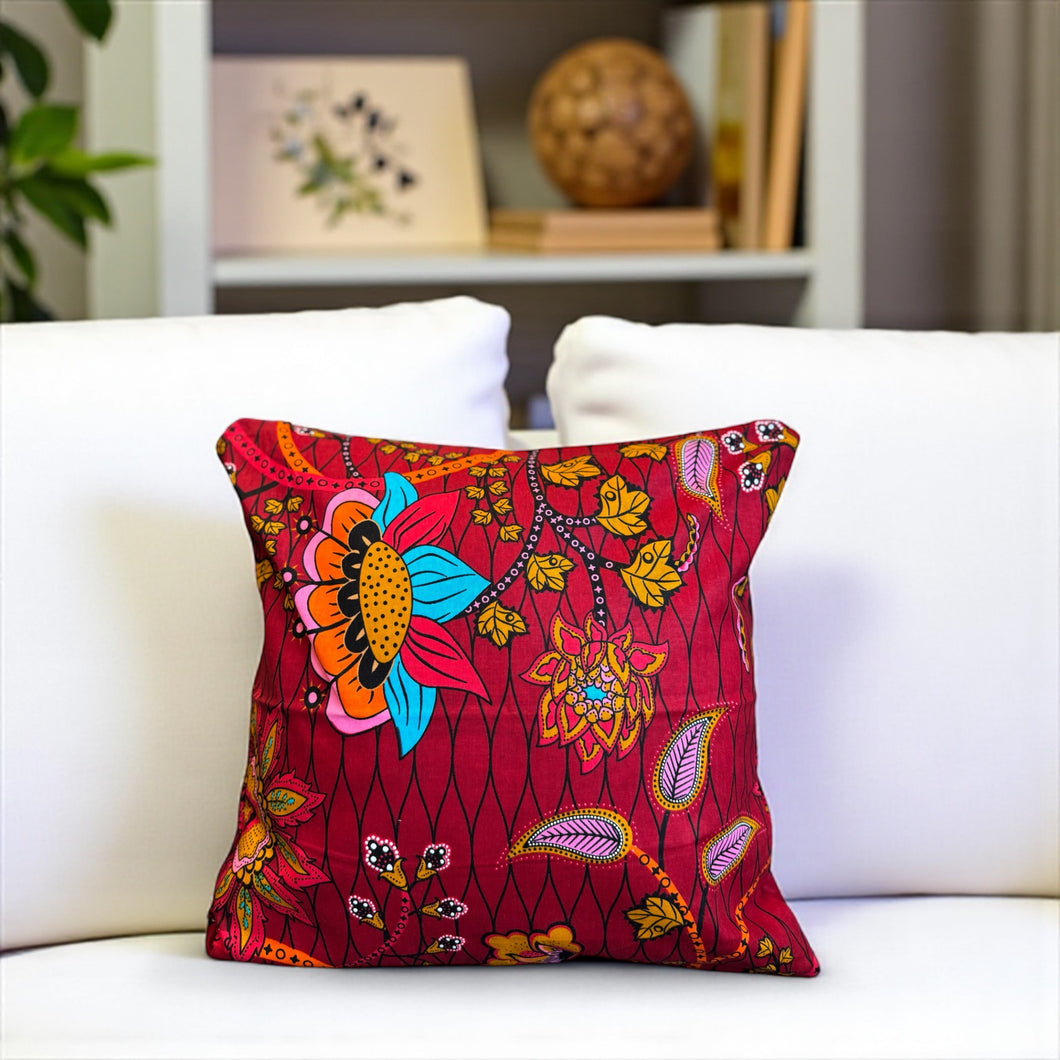 Housse de coussin africaine | Plumes marron mélangées - Coussin décoratif 45x45cm - 100% coton