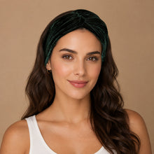 Load image into Gallery viewer, Flexible Metal Wire Headband - Green Velvet

