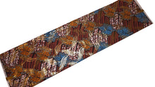Load image into Gallery viewer, 6 Yards - African Wax print fabric - Brown Gold Autumn Leaf - 100% cotton

