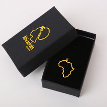 Lade das Bild in den Galerie-Viewer, 18k Echtgold plattierte Afrika Kette / Halskette - Afrika Karte - Afrika Kontinent geformt
