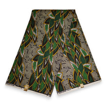 Load image into Gallery viewer, 6 Yards - African print fabric - Green Leaves - Polycotton (Please read text)
