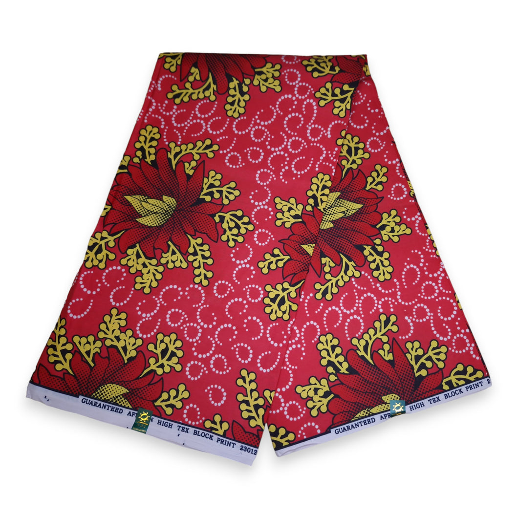 6 Yards - African print fabric - Flowers - Polycotton