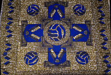 Charger l&#39;image dans la galerie, 6 Yards - Tissu imprimé africain - Drapeaux bleus - Polycoton
