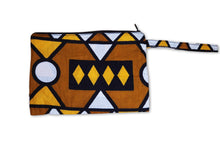 Load image into Gallery viewer, African print Makeup pouch / Pencil case / Cosmetic Bag / Coin Purse - Mustard Yellow Samakaka
