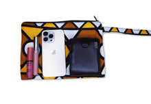 Load image into Gallery viewer, African print Makeup pouch / Pencil case / Cosmetic Bag / Coin Purse - Mustard Yellow Samakaka
