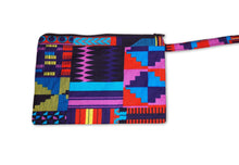 Load image into Gallery viewer, African print Makeup pouch / Pencil case / Cosmetic Bag / Coin Purse - Purple / Pink kente
