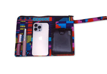 Load image into Gallery viewer, African print Makeup pouch / Pencil case / Cosmetic Bag / Coin Purse - Purple / Pink kente
