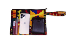 Load image into Gallery viewer, African print Makeup pouch / Pencil case / Cosmetic Bag / Coin Purse - Yellow / Multicolor kente

