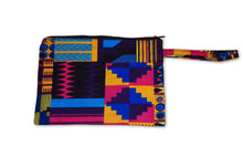 Load image into Gallery viewer, African print Makeup pouch / Pencil case / Cosmetic Bag / Coin Purse - Multicolor kente
