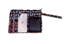 Load image into Gallery viewer, African print Makeup pouch / Pencil case / Cosmetic Bag / Coin Purse - Brown Bogolan
