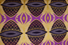 Load image into Gallery viewer, 6 Yards - African print fabric - Exclusive Embellished Glitter effects 100% cotton - PO-5016 Gold Purple
