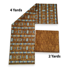 Lade das Bild in den Galerie-Viewer, Afrikanischer Druckstoff - Zweifarbiger Druck Polycotton - 6 Yards Kombination (4+2 Yards) PO-5026

