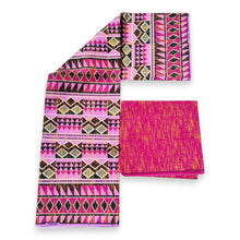 Lade das Bild in den Galerie-Viewer, Afrikanischer Druckstoff - Zweifarbiger Druck Polycotton - 6 Yards Kombination (4+2 Yards) PO-5027
