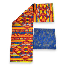 Lade das Bild in den Galerie-Viewer, Afrikanischer Druckstoff - Zweifarbiger Druck Polycotton - 6 Yards Kombination (4+2 Yards) PO-5028
