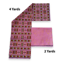 Lade das Bild in den Galerie-Viewer, Afrikanischer Druckstoff - Zweifarbiger Druck Polycotton - 6 Yards Kombination (4+2 Yards) PO-5033
