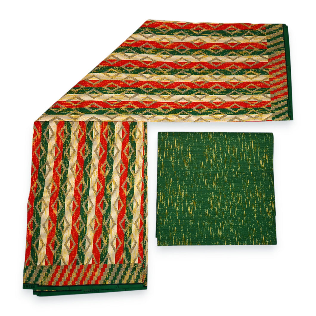 African print fabric - Two-Tone print Polycotton - 6 Yards Combination (4+2 Yards) PO-5037