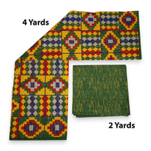 Lade das Bild in den Galerie-Viewer, African print fabric - Two-Tone print Polycotton - 6 Yards Combination (4+2 Yards) PO-5038
