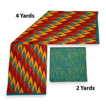 Charger l&#39;image dans la galerie, African print fabric - Two-Tone print Polycotton - 6 Yards Combination (4+2 Yards) PO-5041
