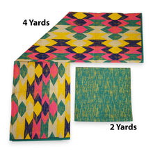 Lade das Bild in den Galerie-Viewer, African print fabric - Two-Tone print Polycotton - 6 Yards Combination (4+2 Yards) PO-5042
