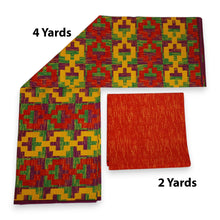 Lade das Bild in den Galerie-Viewer, African print fabric - Two-Tone print Polycotton - 6 Yards Combination (4+2 Yards) PO-5045
