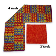 Lade das Bild in den Galerie-Viewer, African print fabric - Two-Tone print Polycotton - 6 Yards Combination (4+2 Yards) PO-5048

