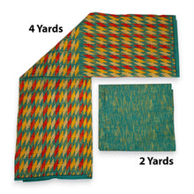 Lade das Bild in den Galerie-Viewer, African print fabric - Two-Tone print Polycotton - 6 Yards Combination (4+2 Yards) PO-5049
