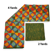 Lade das Bild in den Galerie-Viewer, African print fabric - Two-Tone print Polycotton - 6 Yards Combination (4+2 Yards) PO-5052
