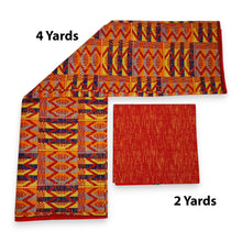Lade das Bild in den Galerie-Viewer, African print fabric - Two-Tone print Polycotton - 6 Yards Combination (4+2 Yards) PO-5054
