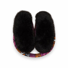 Lade das Bild in den Galerie-Viewer, African Print Earmuffs - Foldable Winter Ear Warmers - Pink Orange Tribal
