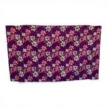 Charger l'image dans la galerie, Paréo / sarong - Jupe portefeuille en coton pour plage / porte-bébé - Fleurs violettes / roses
