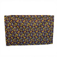 Charger l'image dans la galerie, Paréo / sarong - Jupe portefeuille en coton pour plage / porte-bébé - Feuilles jaunes / roses
