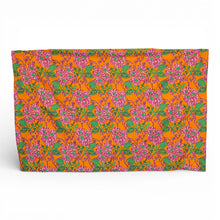 Load image into Gallery viewer, Sarong / pareo - Cotton Beachwear wrap skirt / baby carrier wrap - Orange Pink Floral Vines
