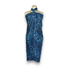 Load image into Gallery viewer, Sarong / pareo - Cotton Beachwear wrap skirt / baby carrier wrap - Blue branches
