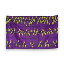 Load image into Gallery viewer, Sarong / pareo - Cotton Beachwear wrap skirt / baby carrier wrap - Purple leafs
